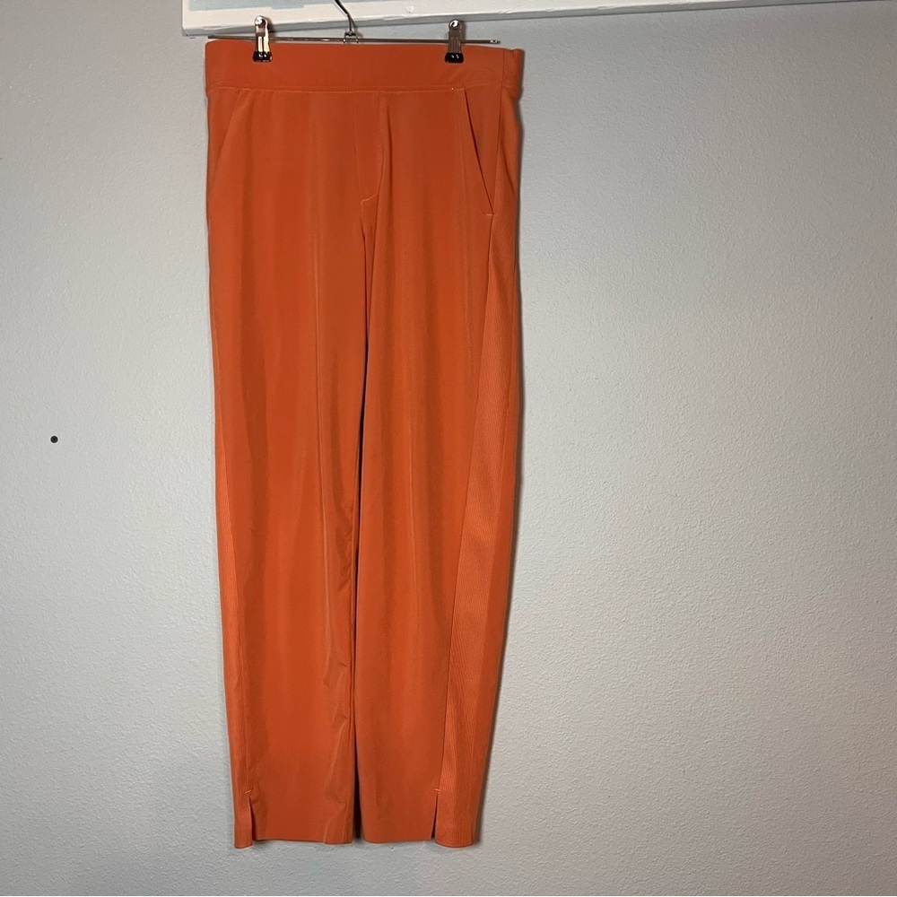 Athleta Brooklyn Ankle Pants High Rise Size 6 Orange Pull On - Picture 5 of 14